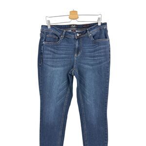 Earl Skinny Ankle Jeans plus Size 16 W medium wash zipper ankle detail womens